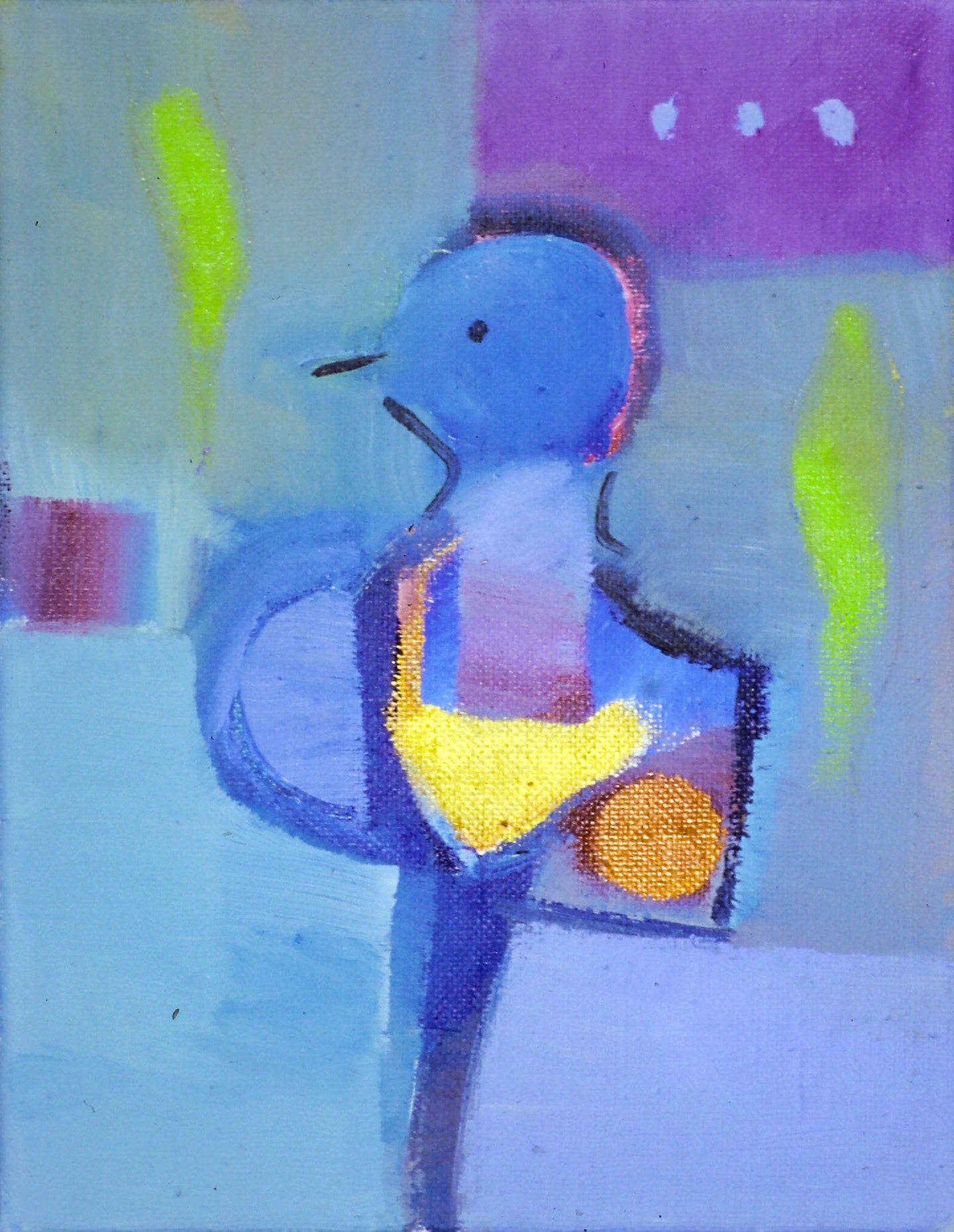 AA - Bird on a Pogo Stick © 2002 14 x 11  Fine Art Print