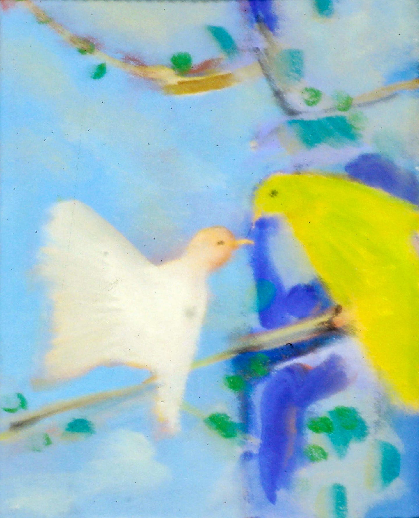 AA - Birds Kissing © 1999 8 x 10 acrylic on canvas Fine Art Print