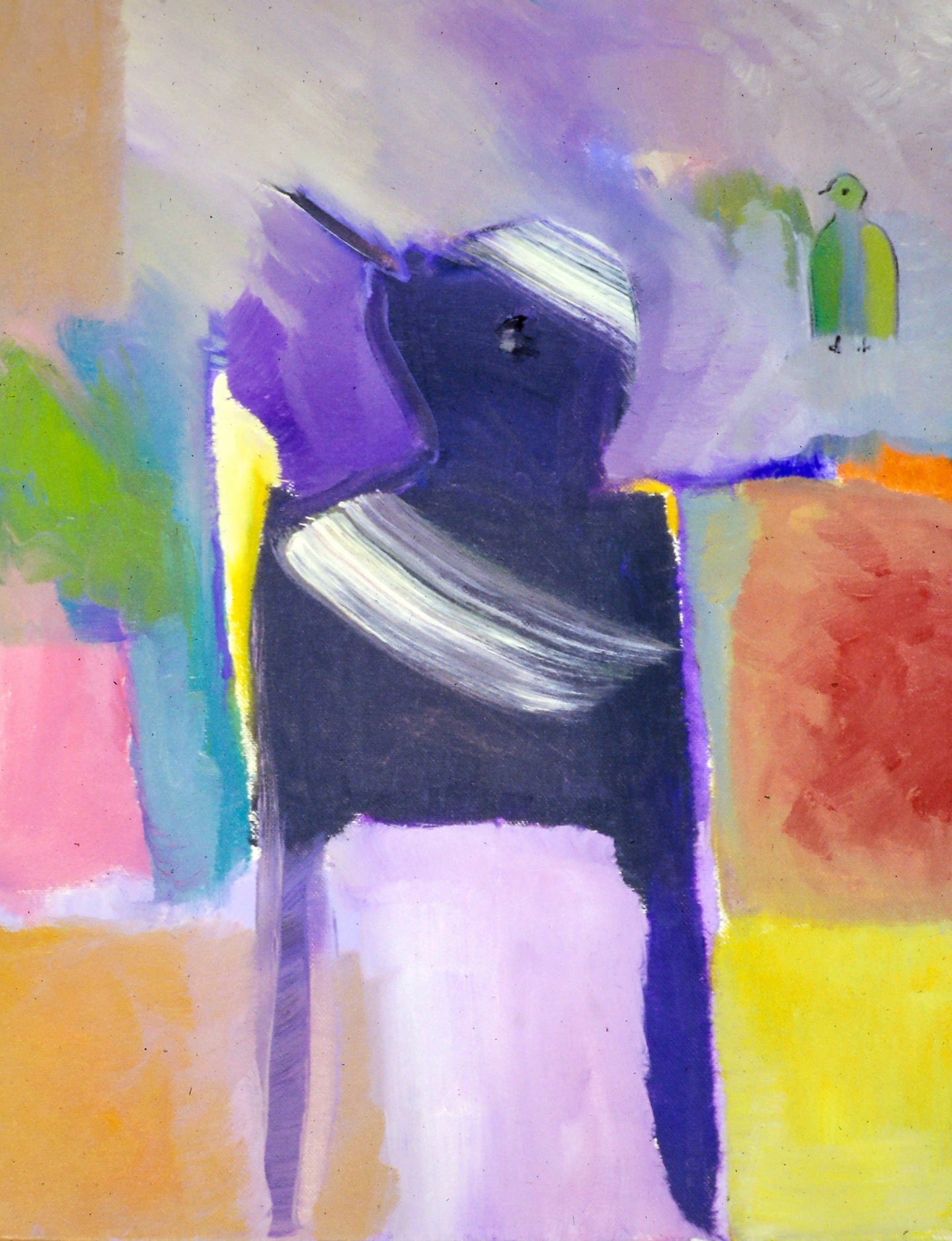 AA - Bird with Scarf © 2003 18 x 14 Fine Art Print