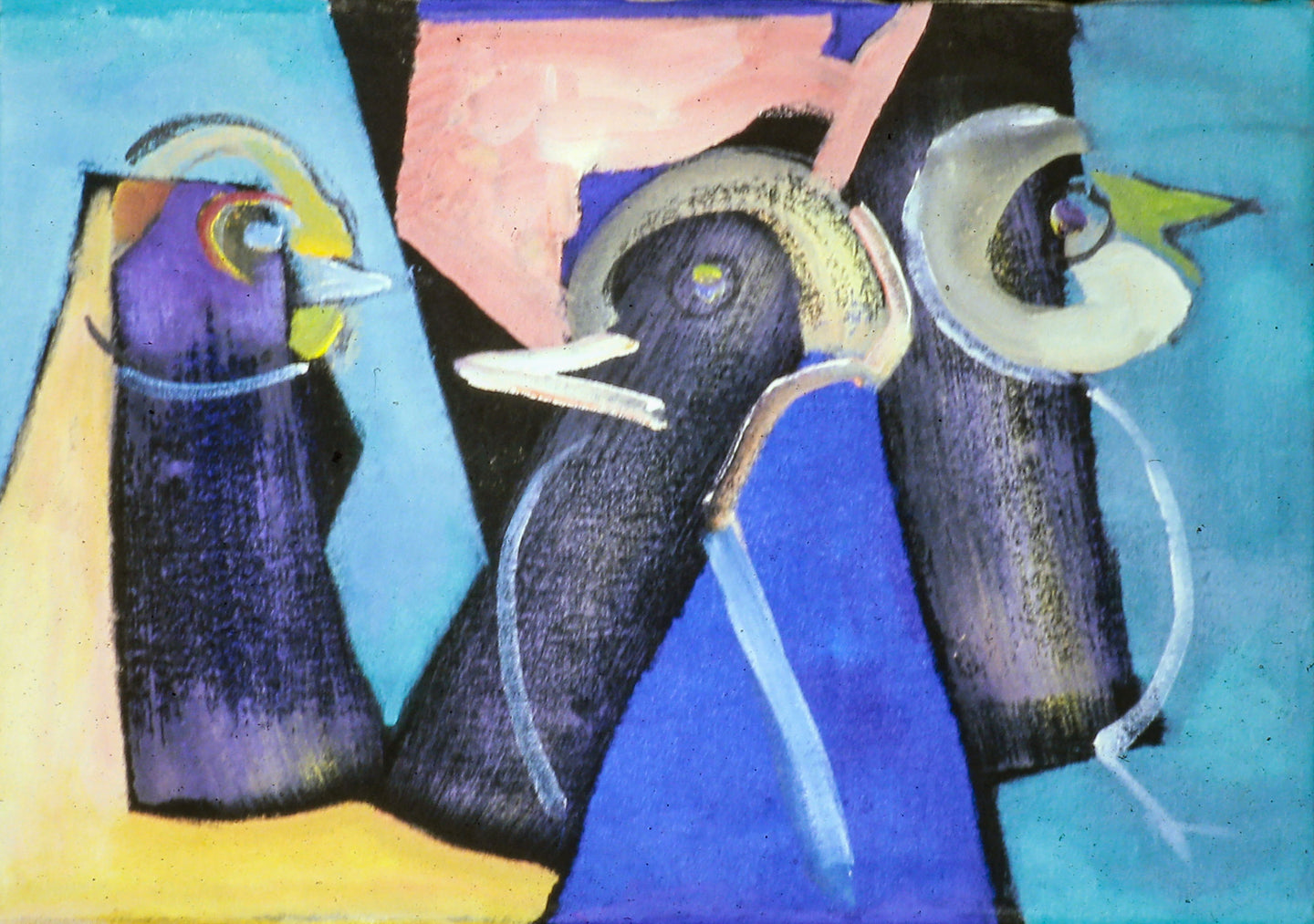 AA - Three Birds Asking Why © 2002 11 x 17  Fine Art Print