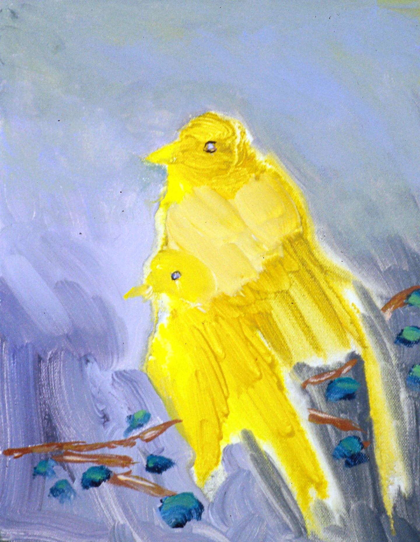 AA - Two Yellow Birds © 1996 12 x 9  Fine Art Print